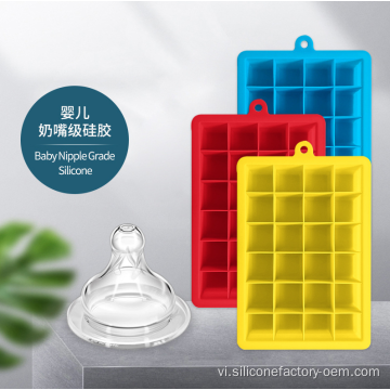 Khay đá sáng tạo với khay đá silicon nắp